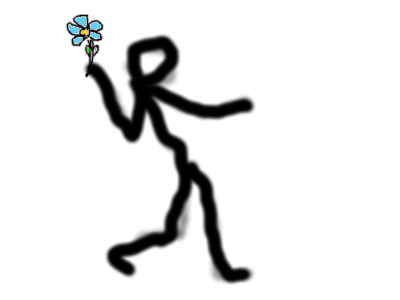 [image: someone throwing a flower]